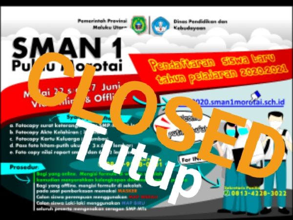 Penutupan PPDB 2020